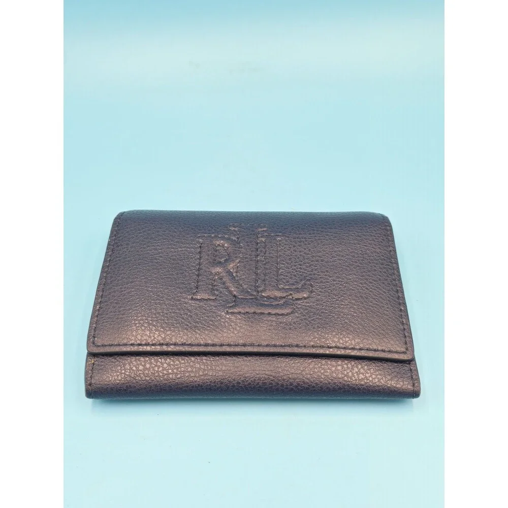 Lauren Ralph Lauren Pebbled Small Cameryn Flap Wallet NWOT
